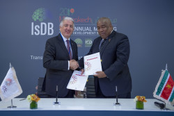 ITFC CEO, Eng. Hani Salem Sonbol and Mr. Gillmore Hoefdraad, Minister of Finance of Suriname & IsDB 